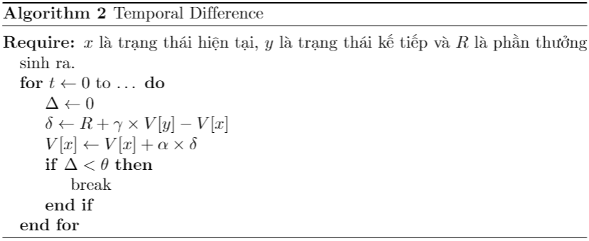 Thuật toán Temporal Difference